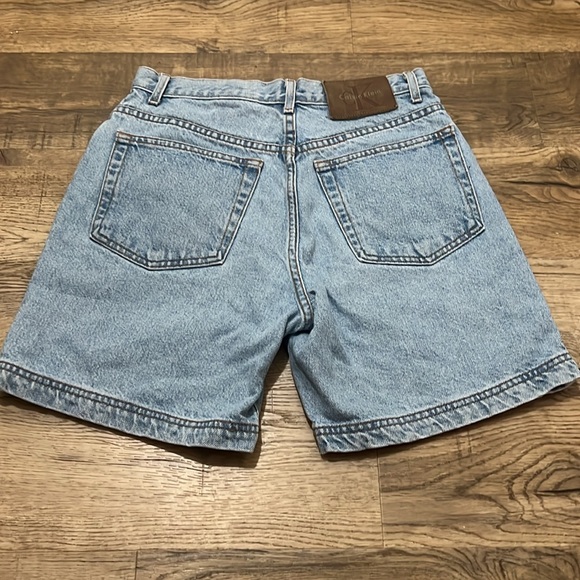 Vintage 90s Calvin Klein Light Wash Jean Shorts, made in USA - Picture 2 of 8